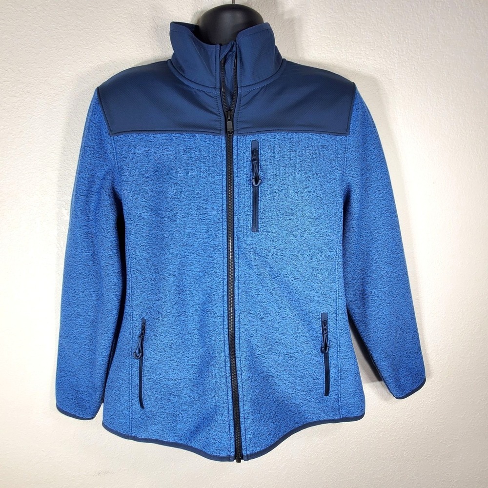World Wide Sportsman Coat Womans Large Echo Windproof Blue Full-Zip Jacket